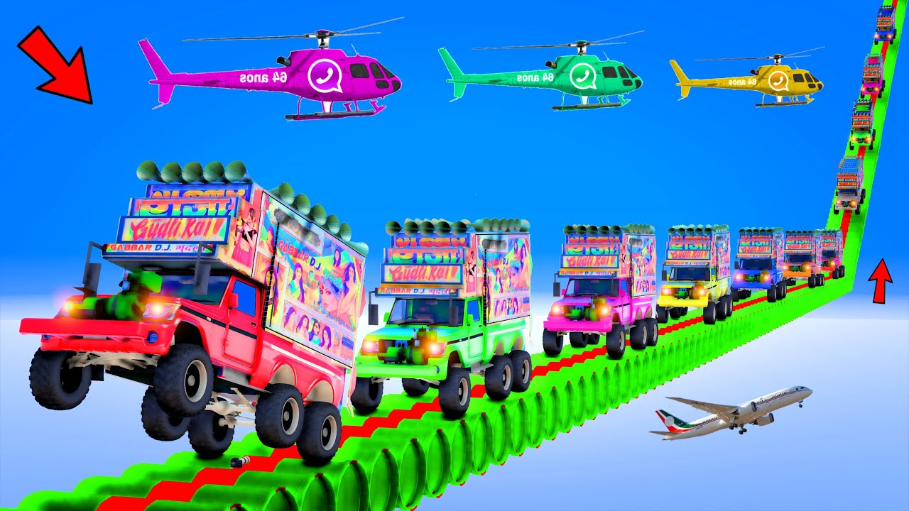 GTA-5 World's Highest 😱😨 दुनिया का सबसे  ऊंचा 😱 !! Super Mega Ramp 😱😲 challenge !! indian Dj