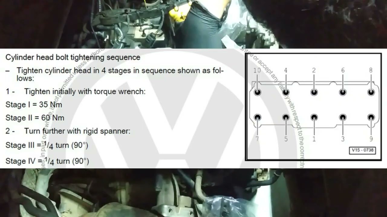 How to install 2013 Amarok 2.0 Cylinder Head (como Instalar culata Amarok 2.0)