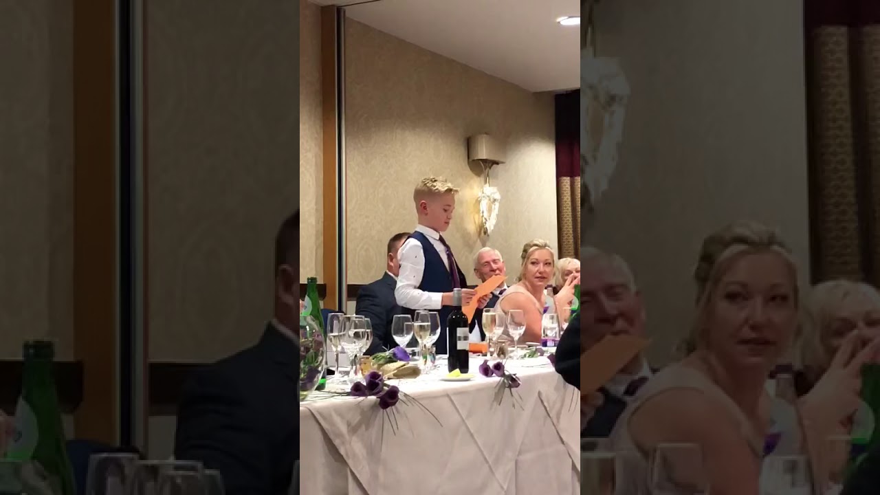 Greatest and funniest best mans speech ever. My 11year old son gives it to me straight.