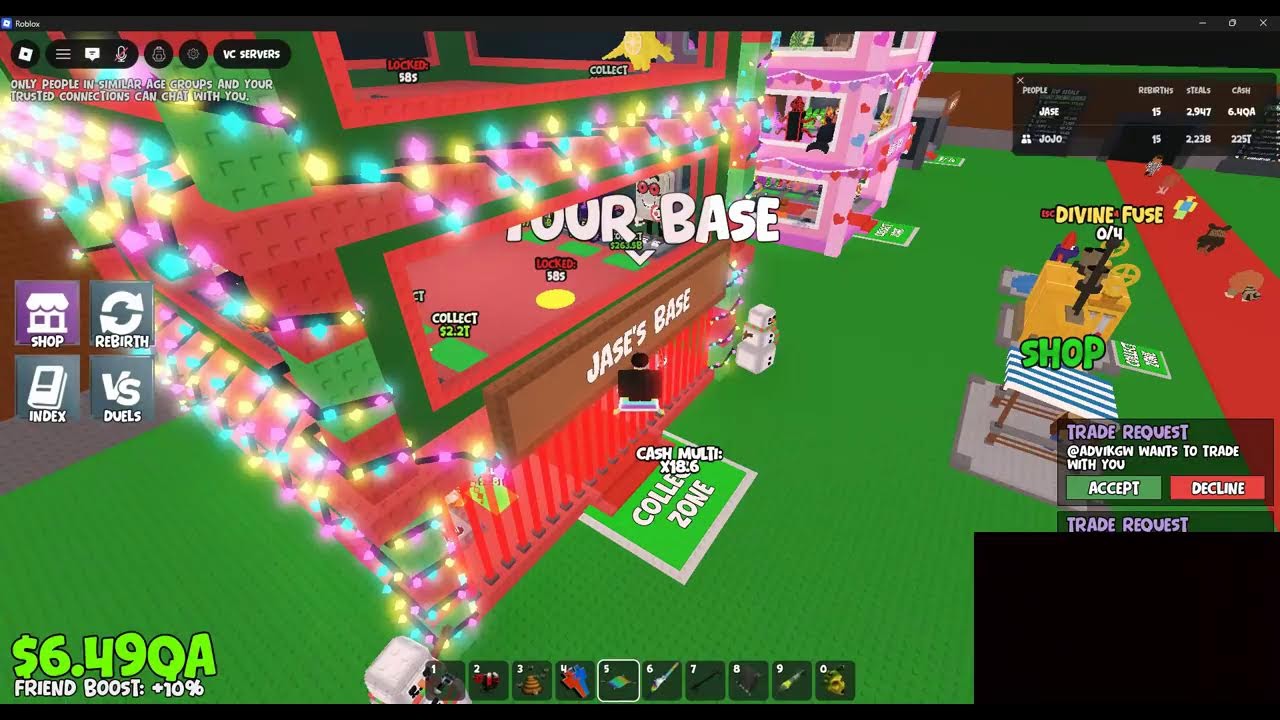 Trading and Dueling in Steal a Brainrot (User: BogoBogo55)