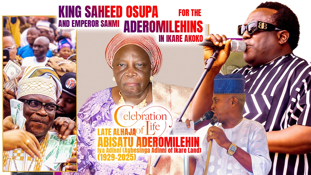 KING SAHEED OSUPA || EMPEROR SANMI FOR THE ADEROMILEHINS AT THE BURIAL CEREMONY OF THEIR LATE MOTHER