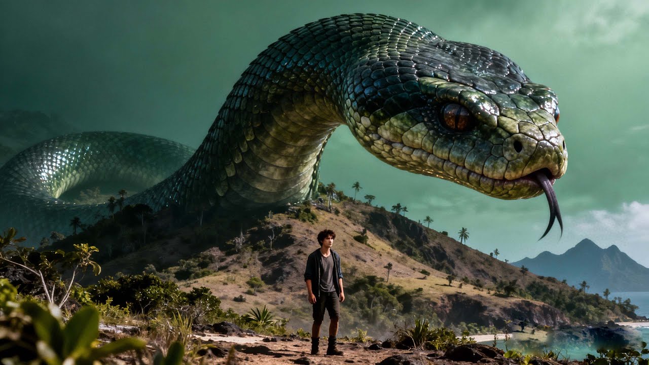 变异巨蛇悄悄潜在小伙身后，可小伙并不知情！【大蛇 Snake】