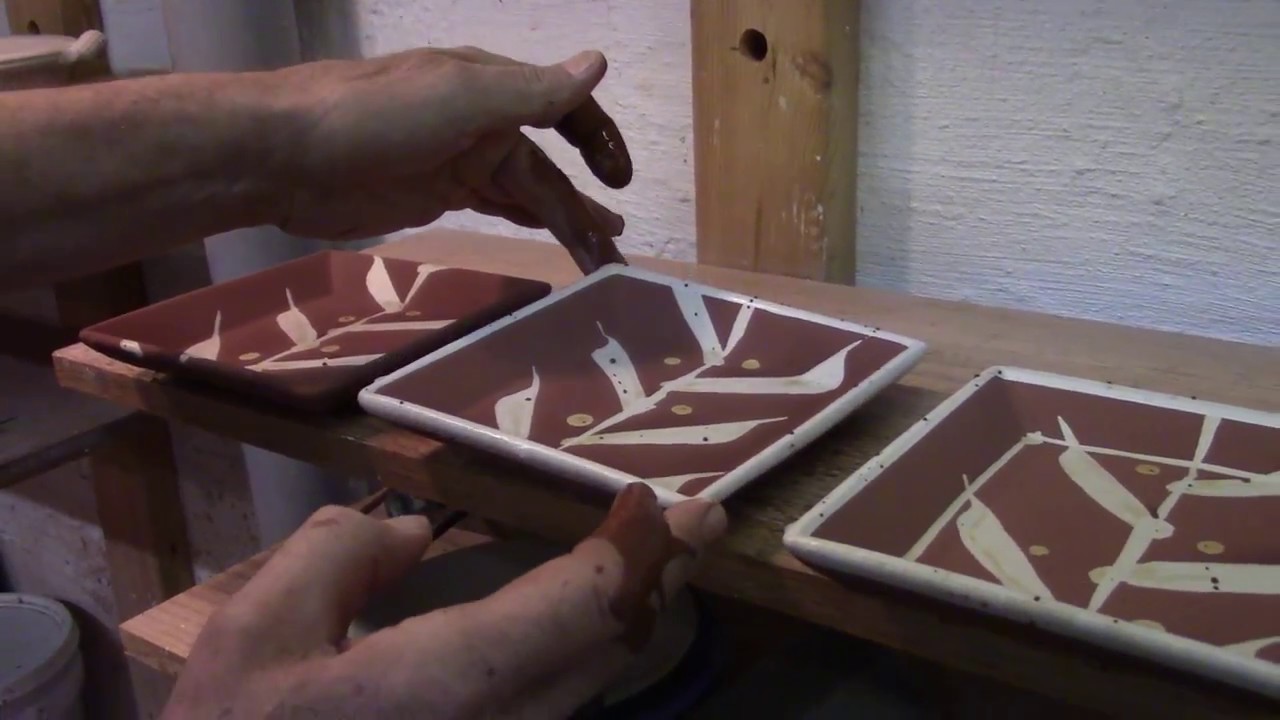 How to wax resist using two glazes.