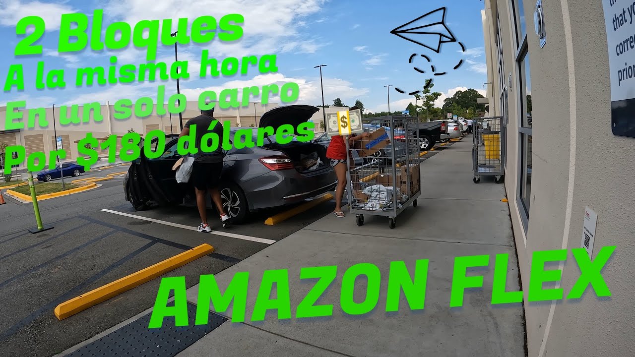 2 Bloques a la misma hora, pero en un solo carro//$180 Dolores 💵💵//#amazonflex #amazon #charlotte.