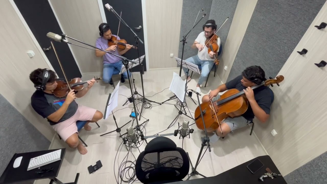 Grava&ccedil;&atilde;o com quarteto de cordas (strings) - Bozzo Barreti (Prod e Arr)