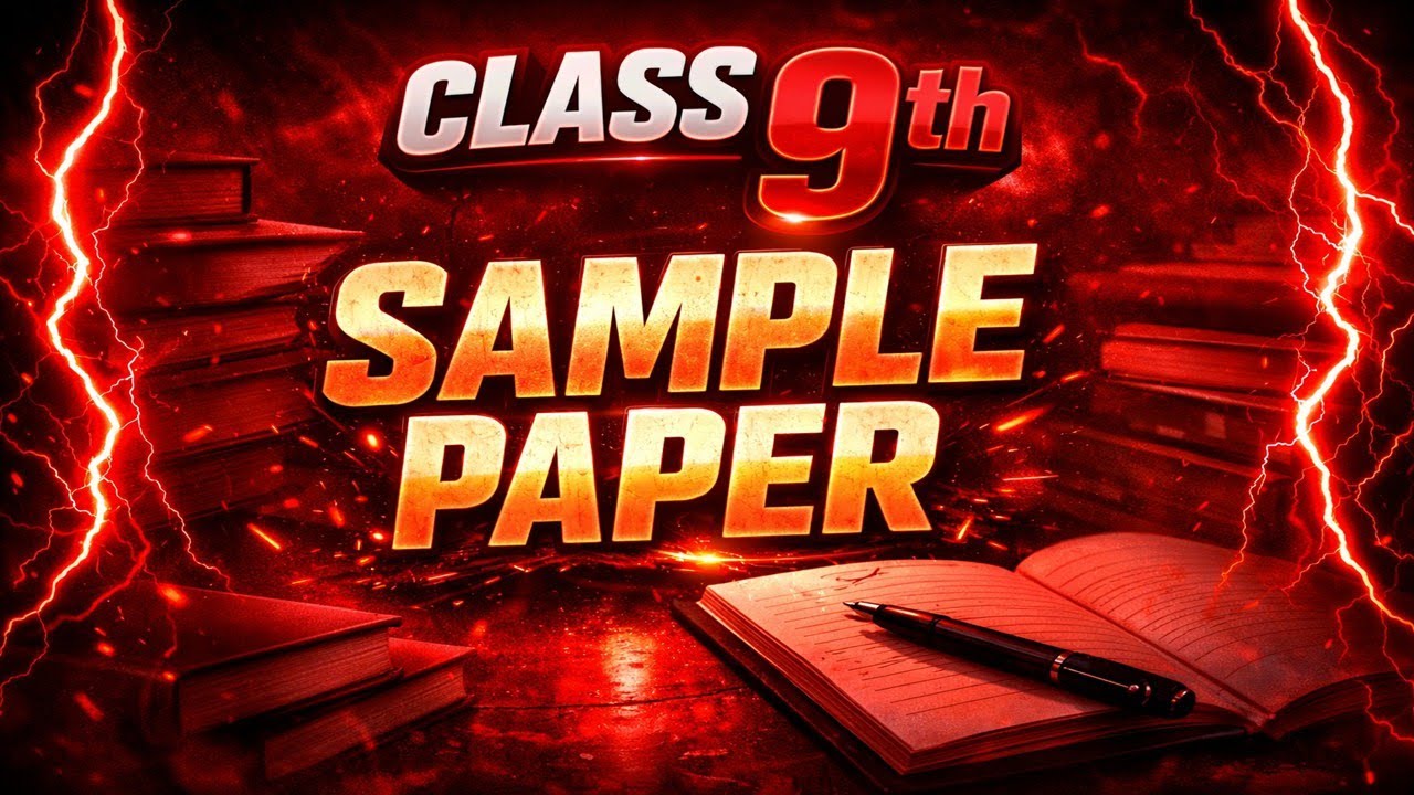Class 9th Sample Paper 2026 | Red Lightning Theme | Full Practice Test