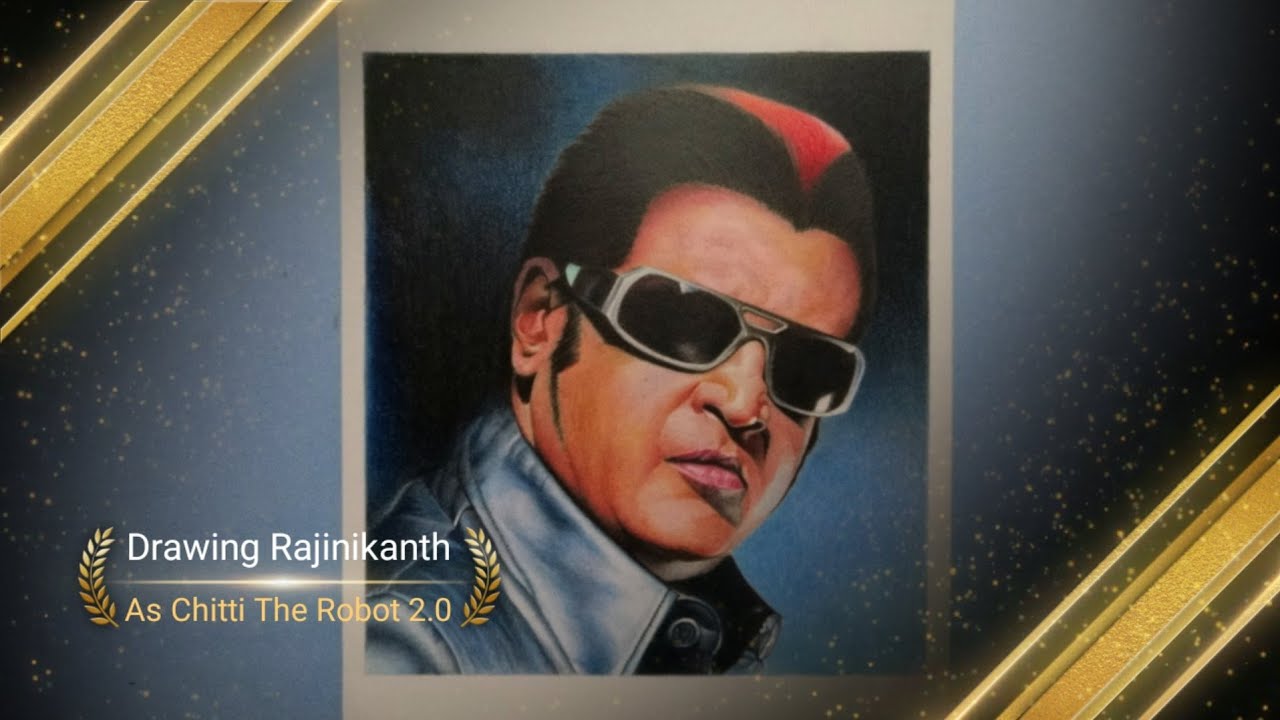 Drawing Rajinikanth As Chitti The Robot 2.0 | Realistic Drawing Of Rajinikanth