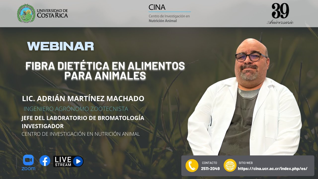 Fibra dietética en alimentos para animales.