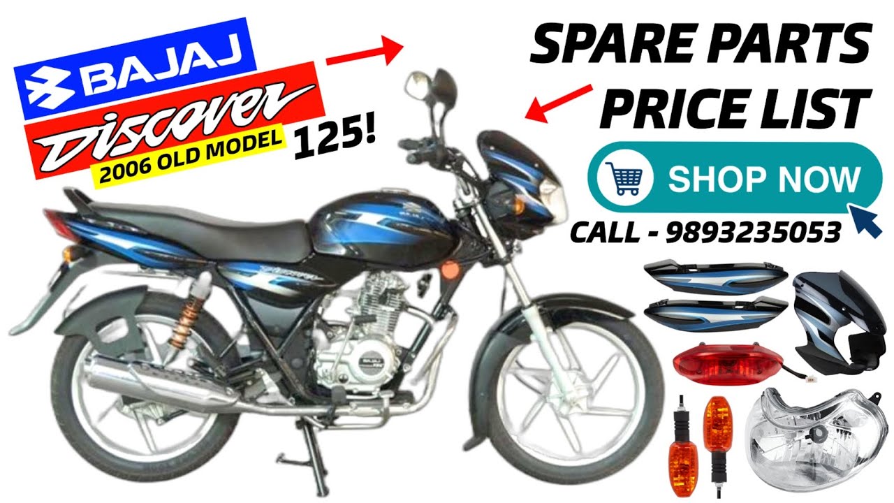 Bajaj Discover 125 (Old Model) Spare Parts Prices 🟦 || Discover 125 Spare Parts Price List ✅ #yt