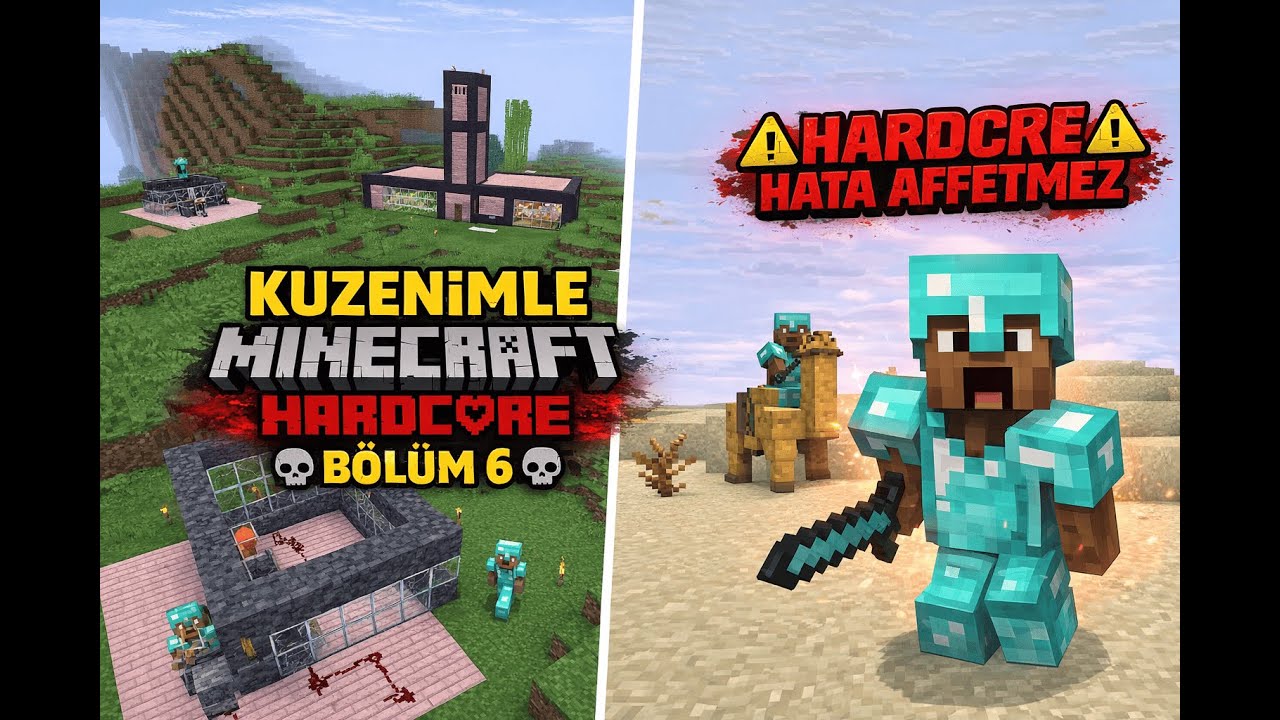 Deve Getirdik!!!! Kuzenimle Minecraft Hardcore Bölüm-6