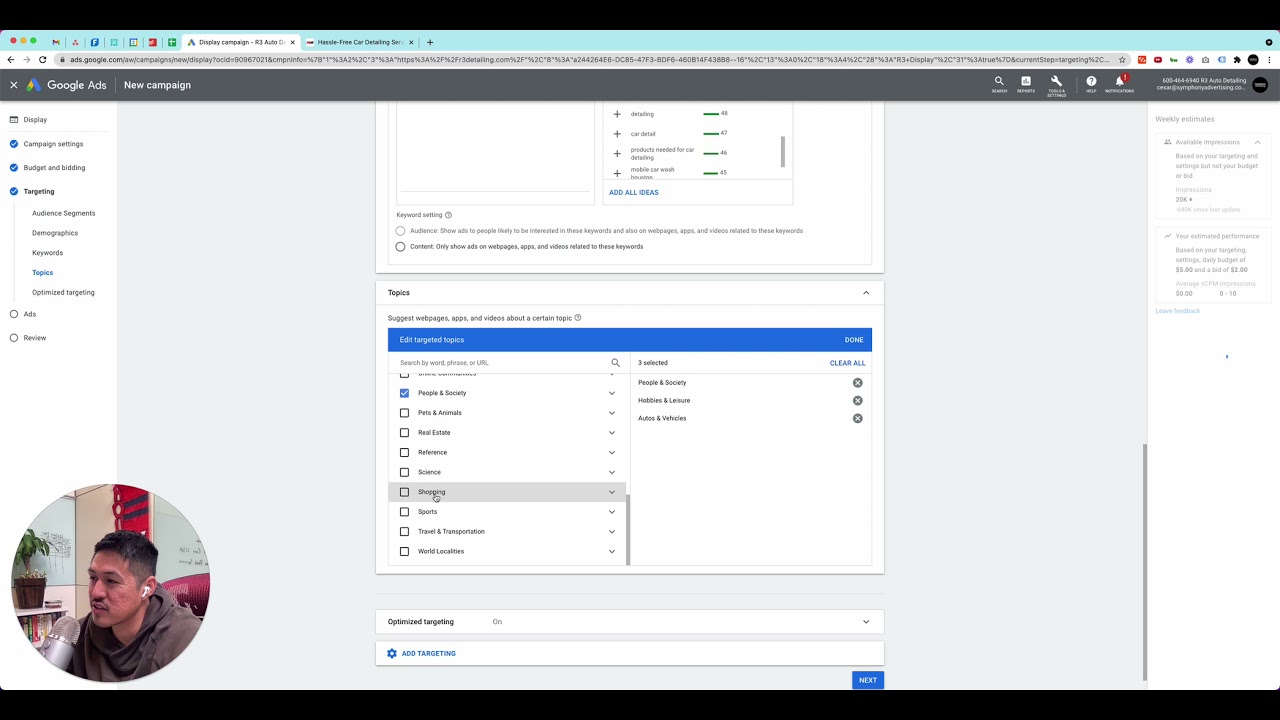 Setting up Google Retargeting/Display Ads - December 2021