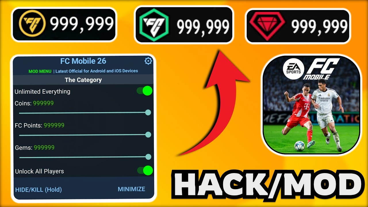 FC Mobile 26 Hack/Mod APK - Unlimited Gems & FC Points FREE (iOS/Android 2026)