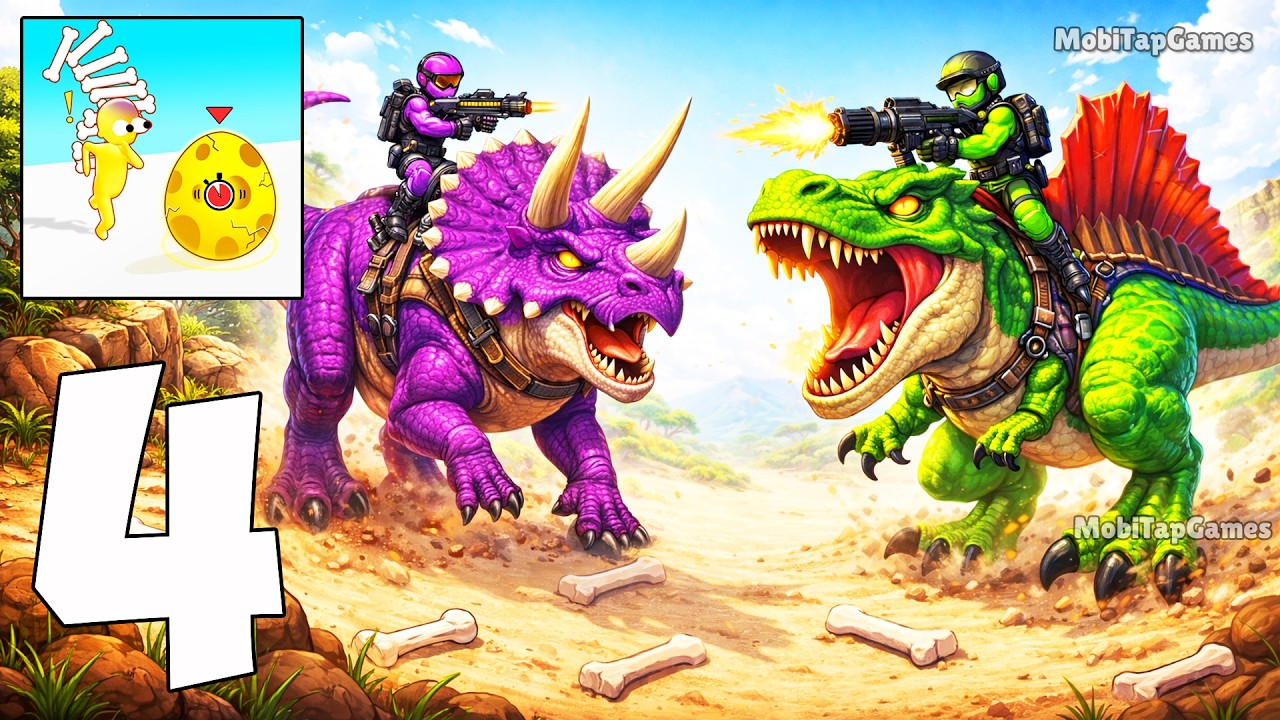 🔹 Dino Chaos Crazy Race – Run, Hatch & Battle Gameplay Part 4 (iOS, Android)