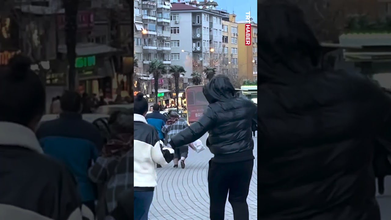 Bursa'da fırtına etkili oldu, bazı vatandaşlar savrulmamak i&ccedil;in yerlere yattı