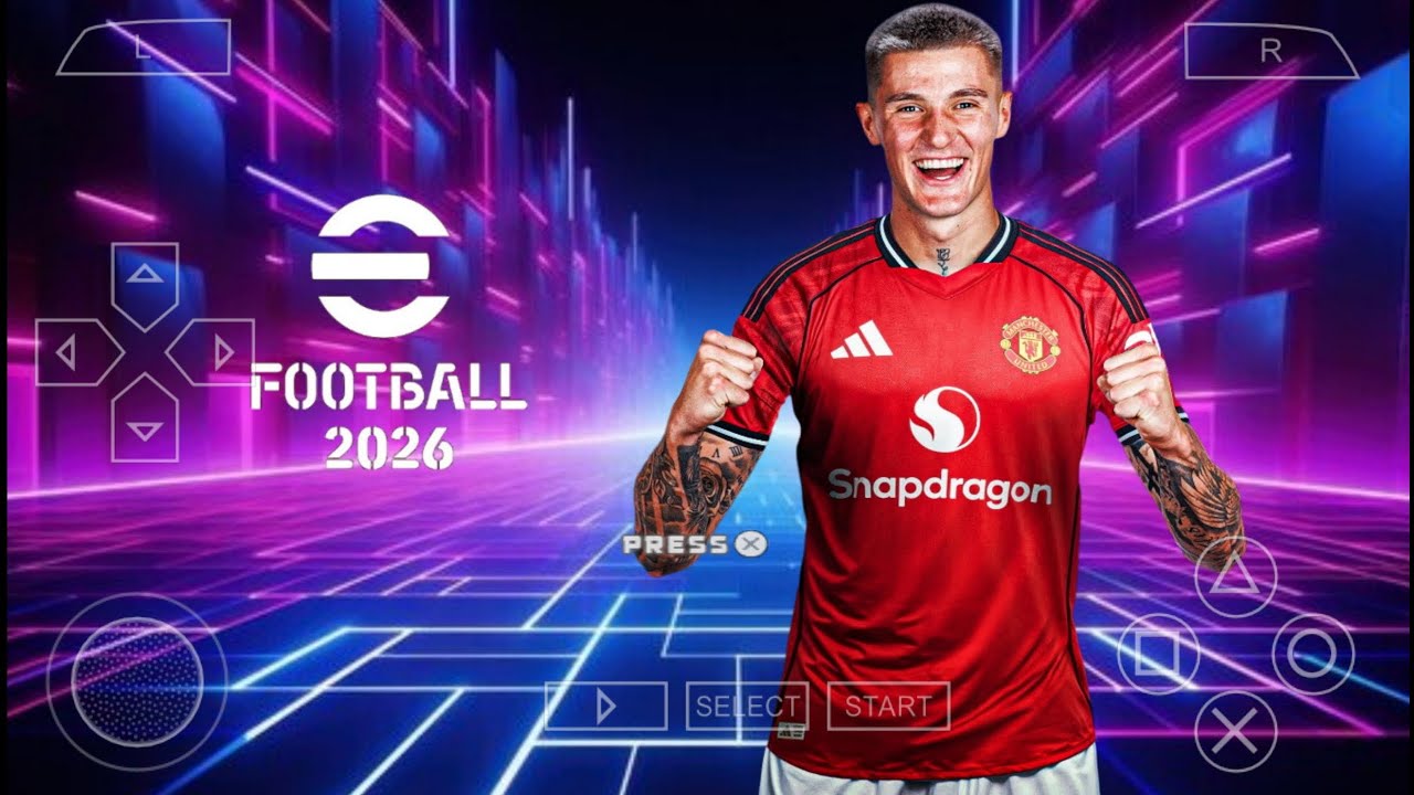 eFootball PES 2026 PPSSPP Android OFFline Full Update UCL & Leagues Kits 25/26 Season 4K Graphics