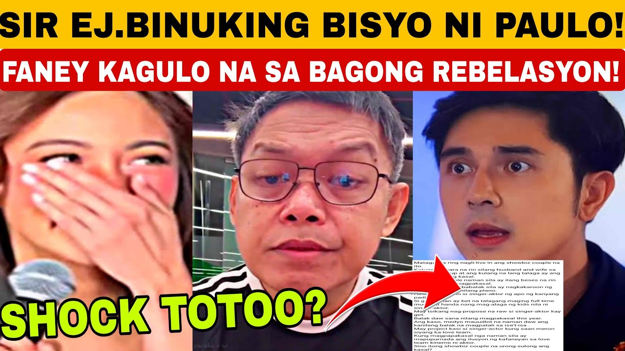 NAKU PO‼️SIR EJ.BINUNYAG ANG TOTOONG BISYU NI PAULO❗HINDI MO KAKAYANIN TO FANEY KAGULO NA SA PASABOG
