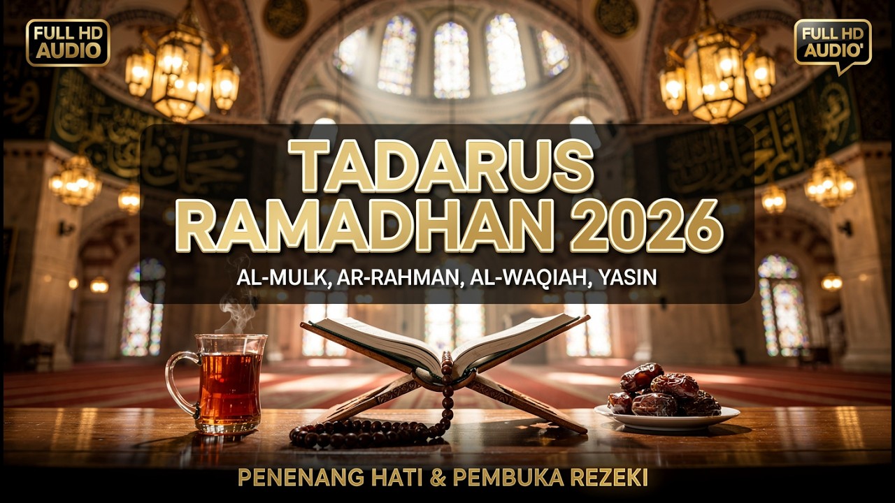 TADARUS RAMADHAN 2026 - Penenang Hati & Pembuka Pintu Rezeki (Al Mulk, Ar Rahman, Al Waqiah, Yasin)