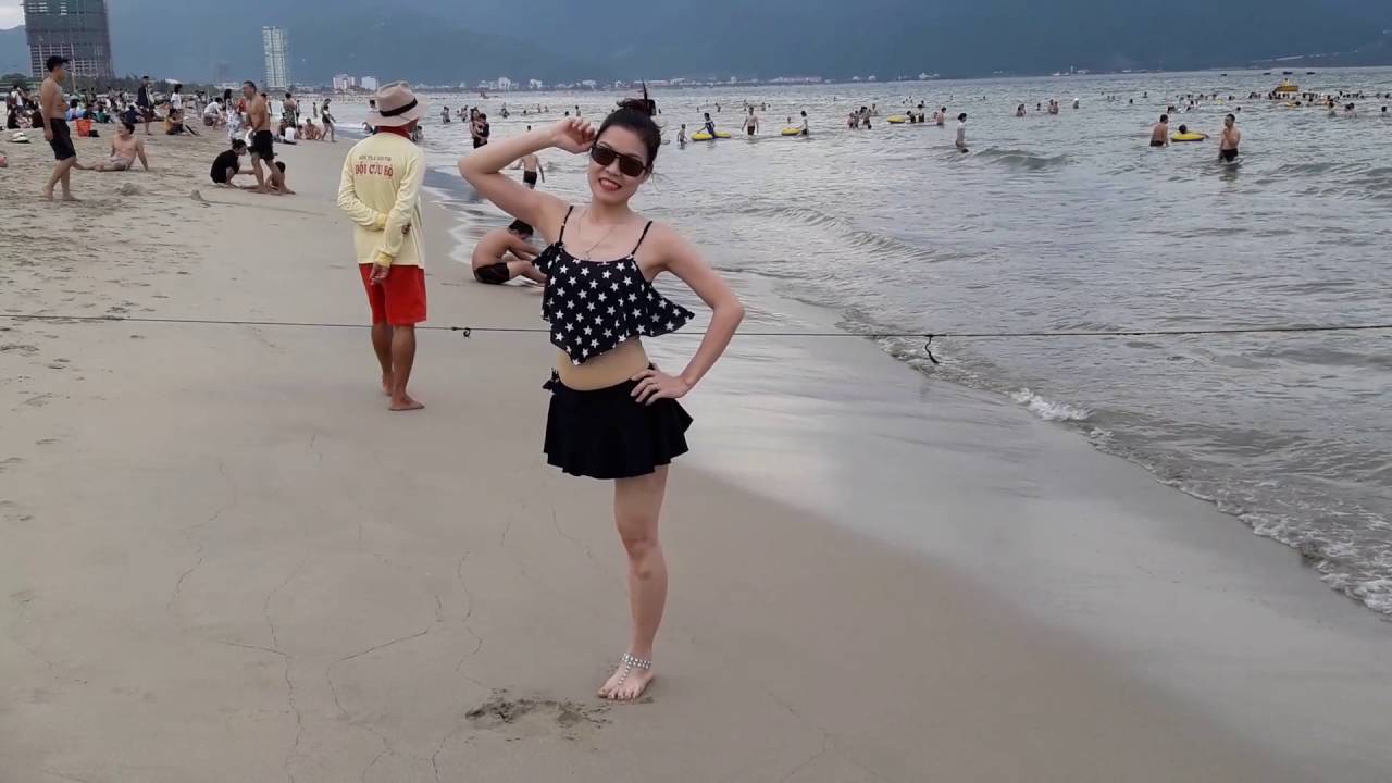 I'm enjoying the atmosphere of the beach before swimming
