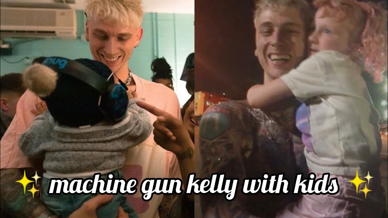 machine gun kelly being cute asf with kids 🥺