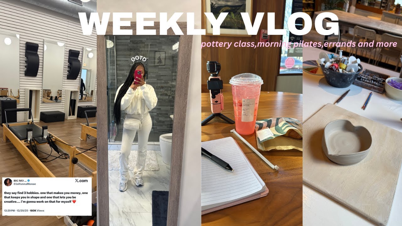 VLOG♡: trying pilates for the first time, pottery class, car wash + more