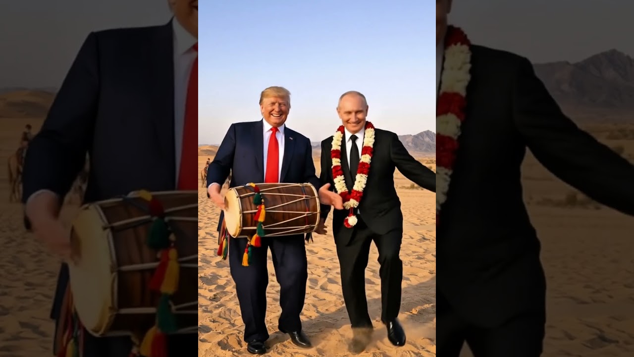 &ldquo;When Donald Trump Started Playing Dhol&hellip; Vladimir Putin Couldn't Stop Dancing 😂&rdquo;🤣 #usa #satire #gold