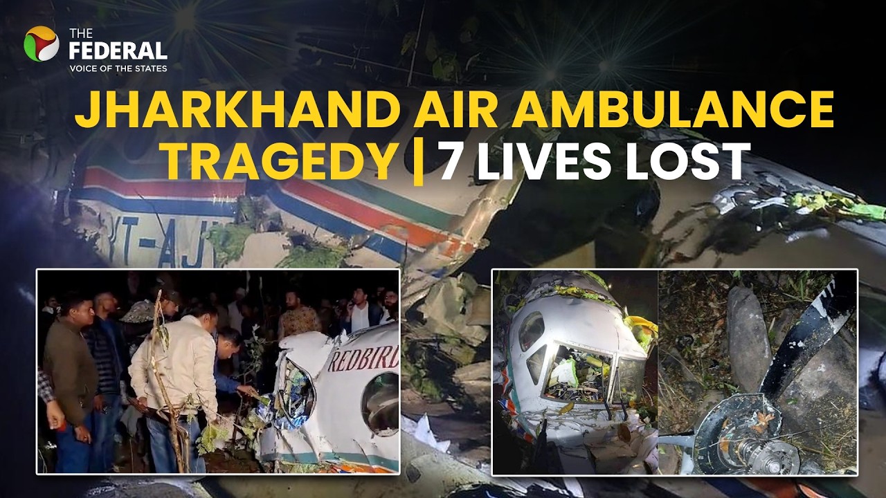 7 dead after air ambulance crashes in Jharkhand’s Chatra forest; black box recovery underway