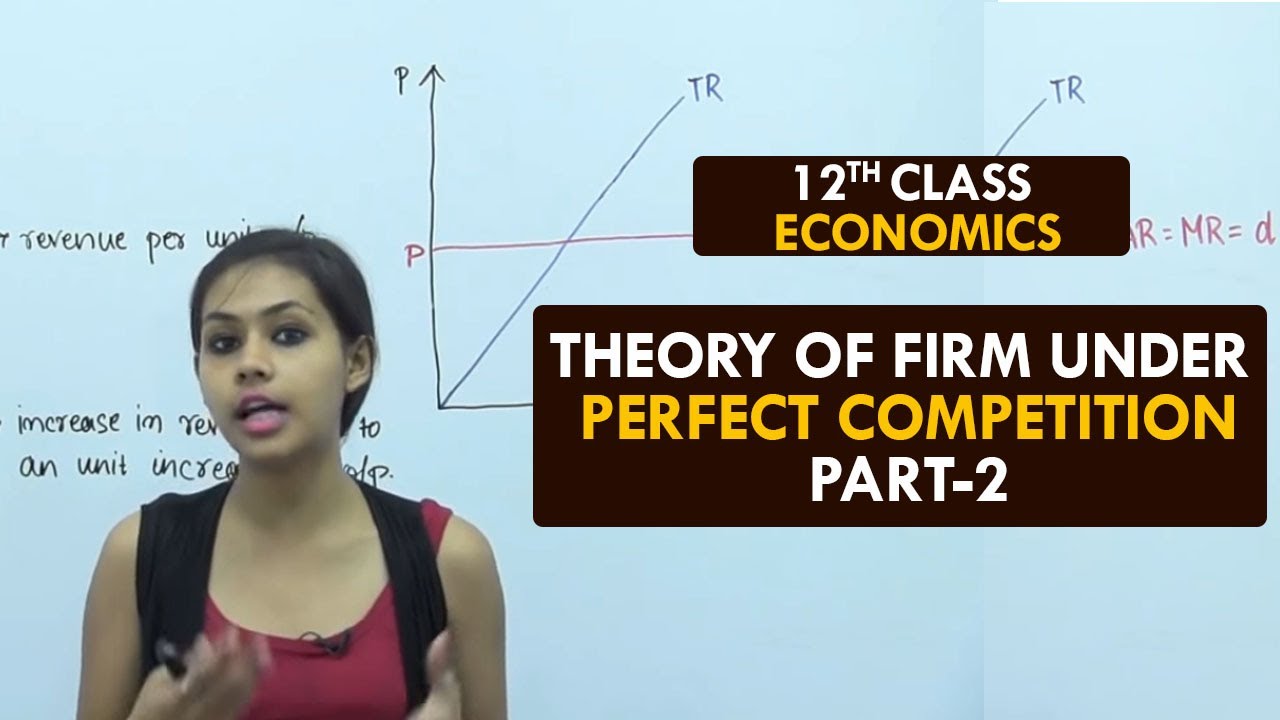 Theory of Firm Under Perfect Competition - Part2 || Conditions For Profit Maximization || XII