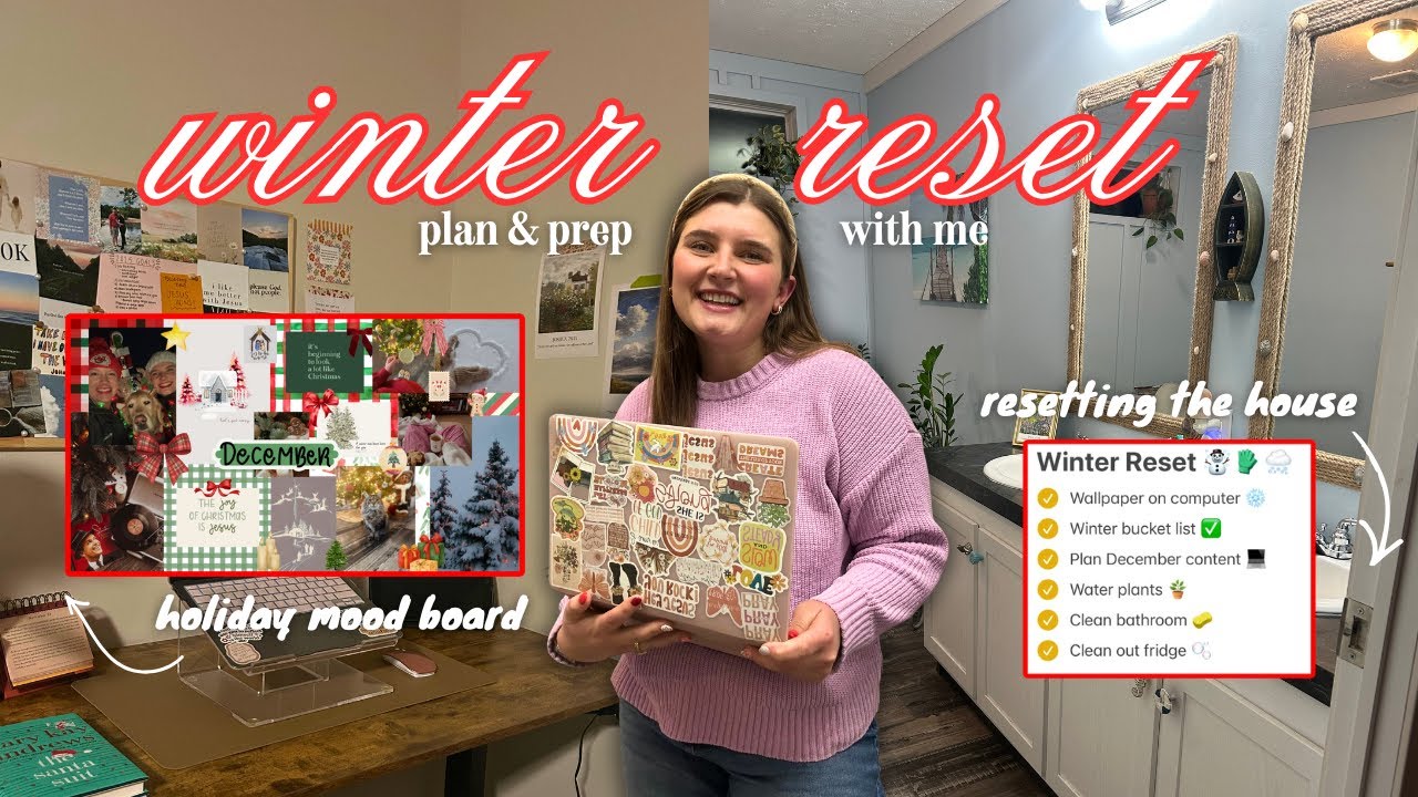 winter reset❄️🎄| planning for a new month, resetting the home, winter bucket list and mood board