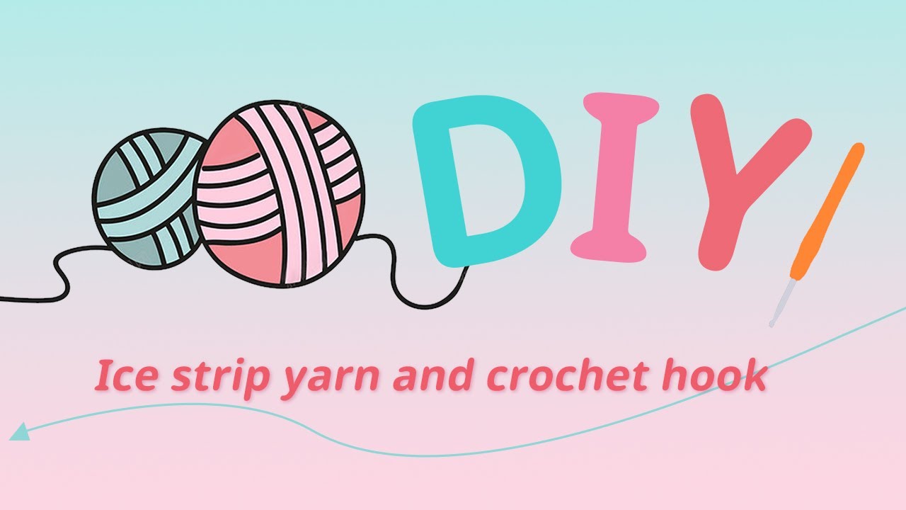 Ice strip yarn and crochethook
