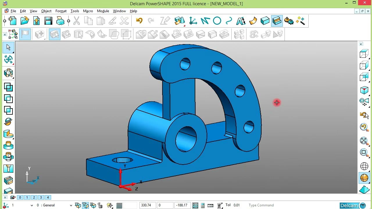 Powershape Tutorial No.69 - 3D CAD Practice Powershape 2015