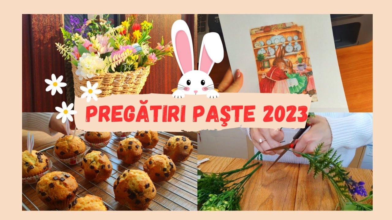 Decorează cu mine pentru Paște 🌼| Idei decorațiuni DIY | Brioșe iepuraș 🐰