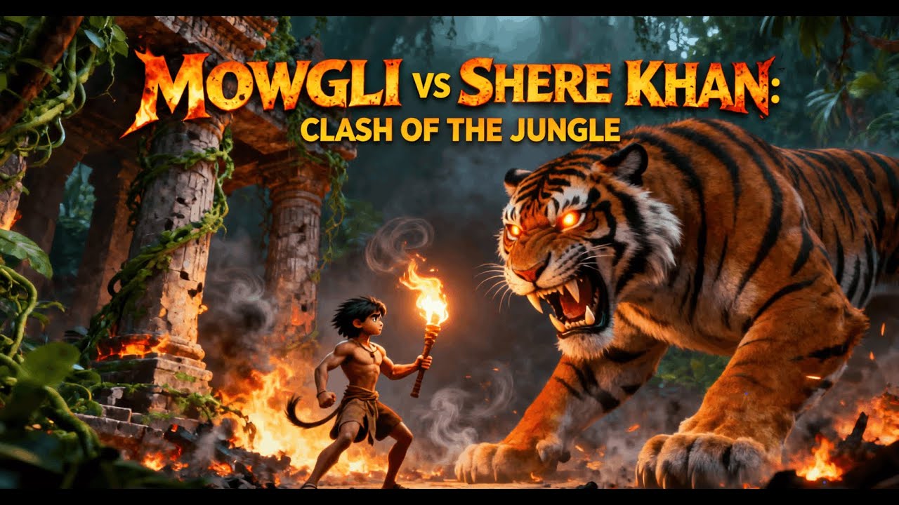 Mowgli vs Shere Khan: Clash of the Jungle - The Ultimate Death Battle#thejungleb #mowgli #sherekhan