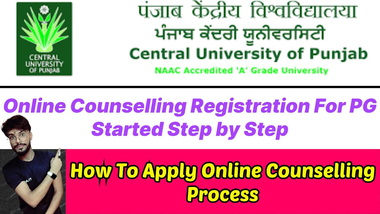 How To Apply Online Registration Counselling Process For PG Of CU Punjab Step to Step | Cut-off