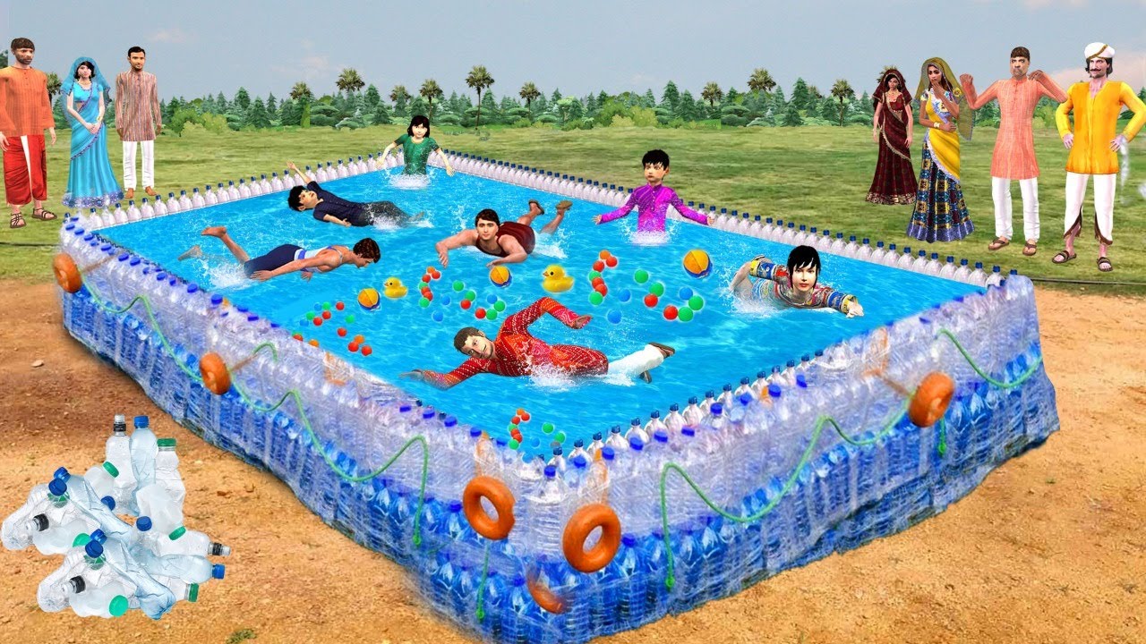 प्लास्टिक बोतल स्विमिंग पूल Plastic Bottle Swimming Pool Comedy Video