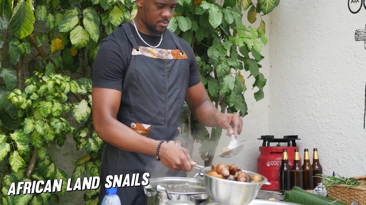 African Land Snails Sautéed & Baked in Kinshasa (Mbembe) || Traditional Congolese Food
