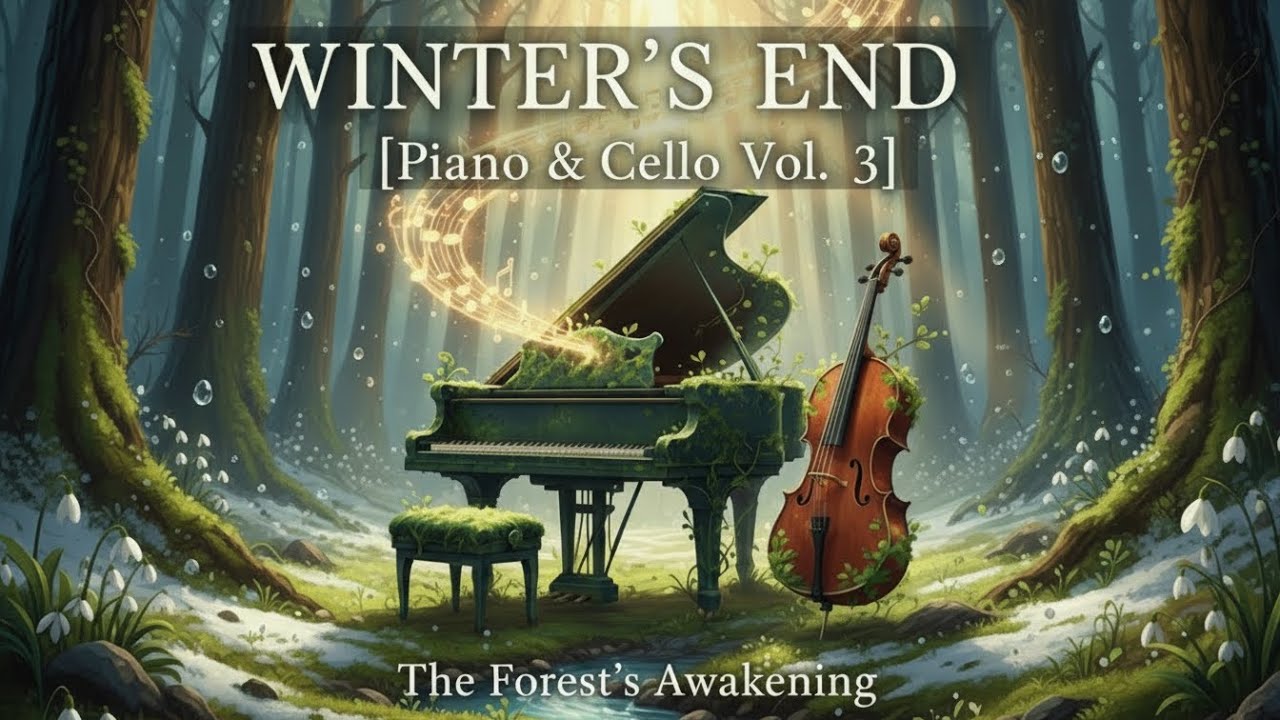 [2H] ❄ Winter's End ASMR | 이른 봄을 기다리는 숲 | 피아노 & 첼로 시리즈 3탄 | Piano & Cello for Deep Sleep & Peace