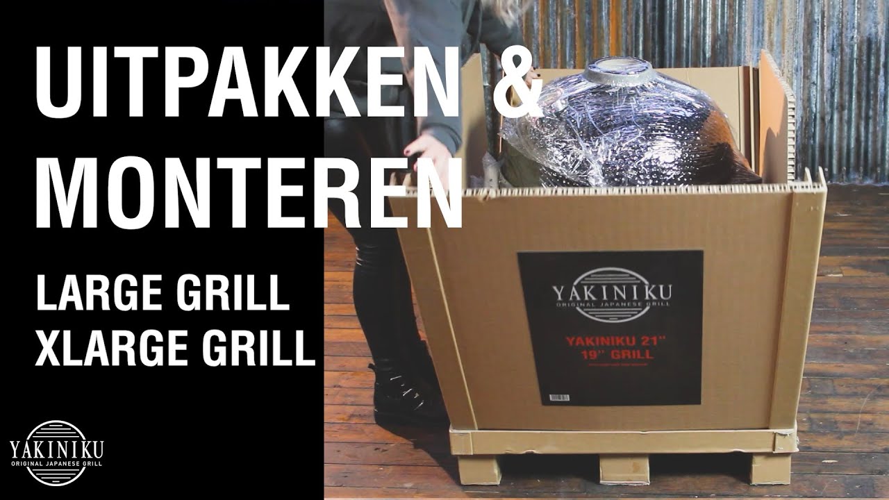 YAKINIKU® Kamado BBQ grill LARGE 19'' & XLARGE 22'' - Uitpakken en monteren