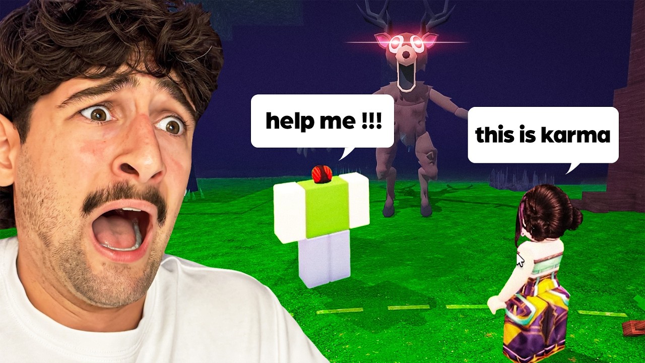 Trolling on Roblox survive 99 nights in the forest