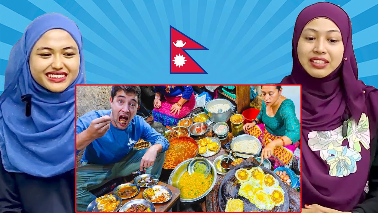 NEPALI STREET FOOD in CRAZY Kathmandu - Malaysian Reactions