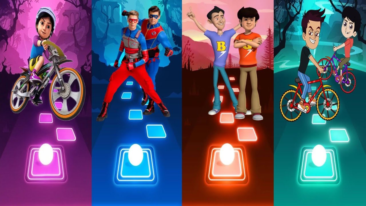 Shiva Vs Henry Danger Vs Gattu Battu Vs Chikoo and Bunty (New Video) - Tiles Hop EDM Rush 