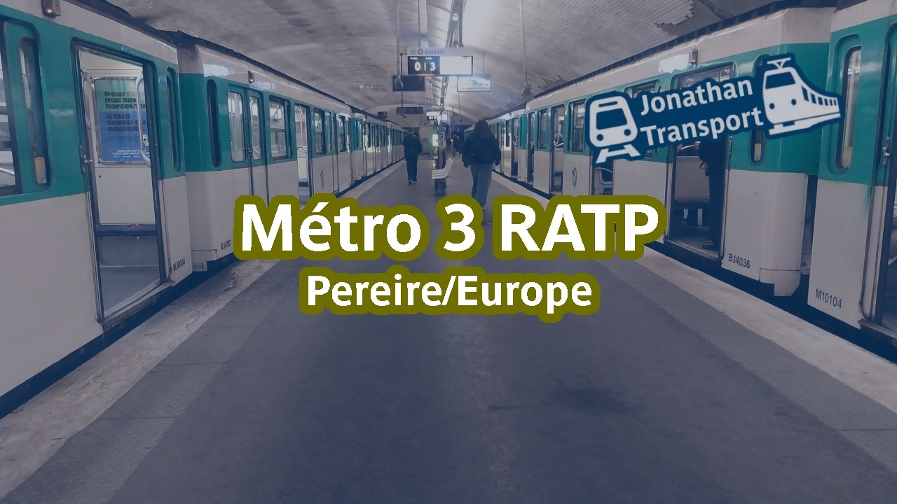 Métro 3 RATP - Voyage entre Pereire et Europe