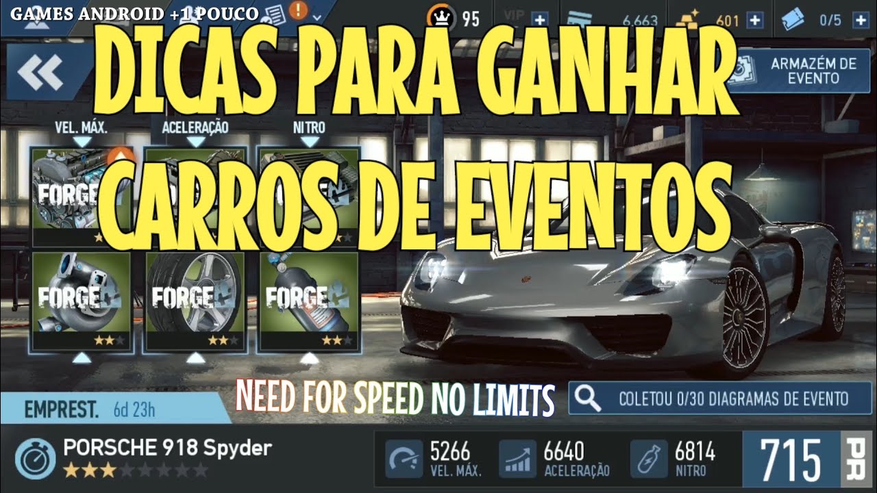 Dicas para Ganhar Carros em Eventos : Need For Speed No Limits