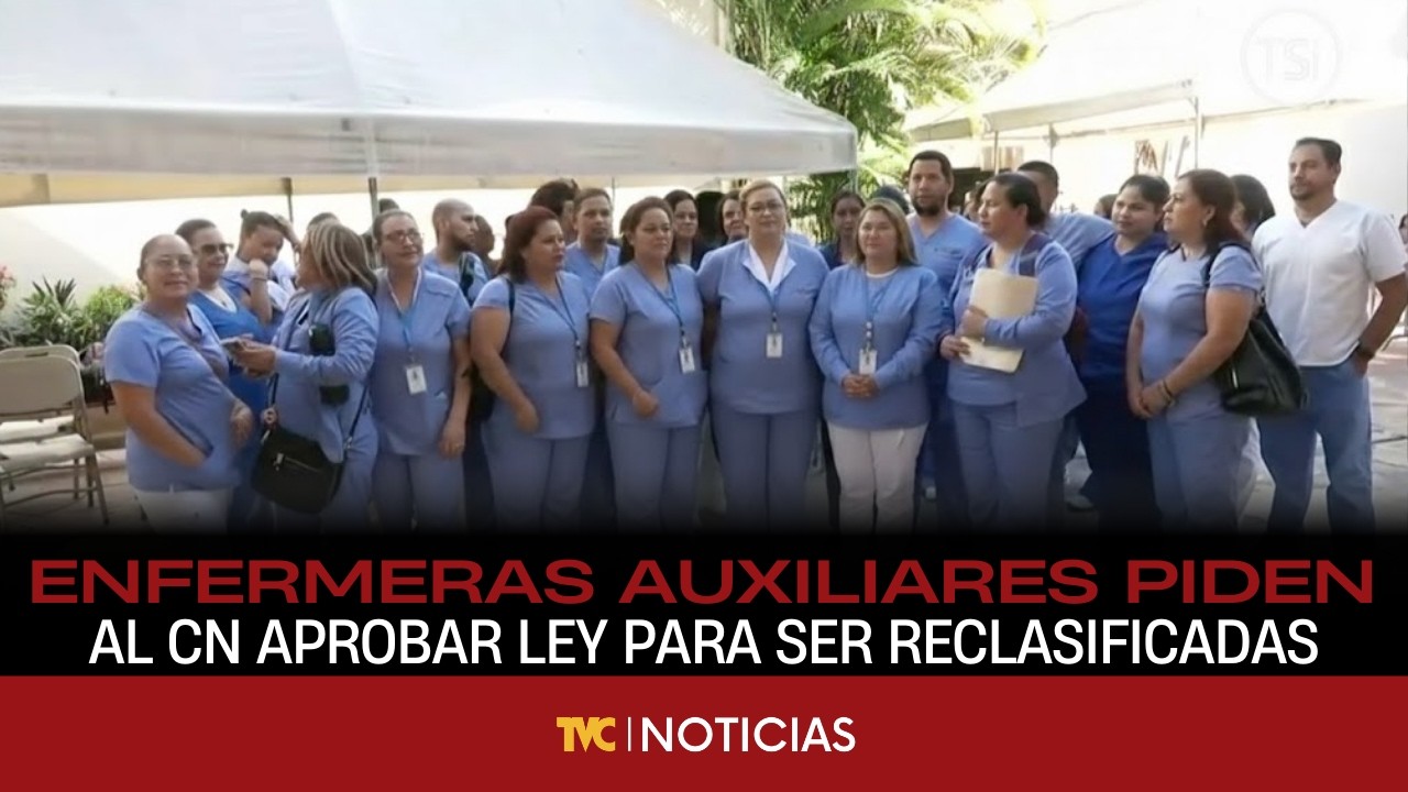 Enfermeras auxiliares piden al Congreso Nacional aprobar ley para ser reclasificadas.