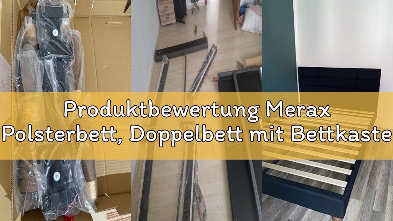Produktbewertung Merax Polsterbett, Doppelbett mit Bettkasten&Lattenrost, 140x200cm geopolsteres Bet