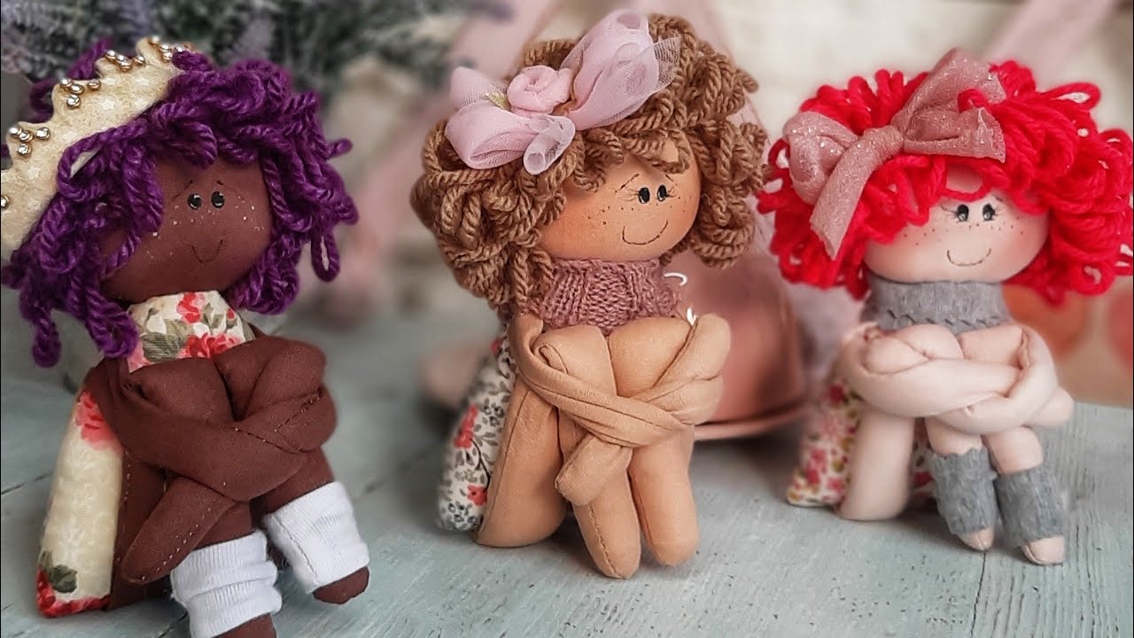 Boneca pernuda como fazer/ boneca de pano artesanal / doll