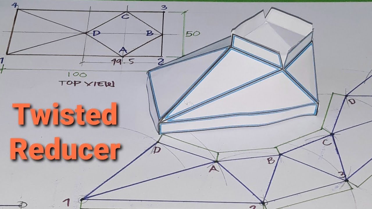 Twisted Reducer duct Offset/paano gumawa mag layout ng ducting