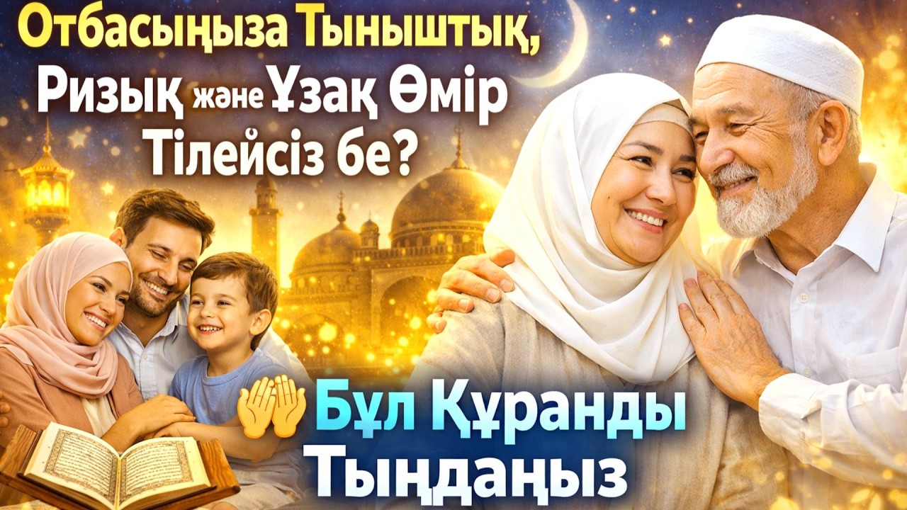 Отбасыңызға Тыныштық, Ризық және Ұзақ Өмір Тілейсіз бе? 🤲 Бұл Құранды Тыңдаңыз