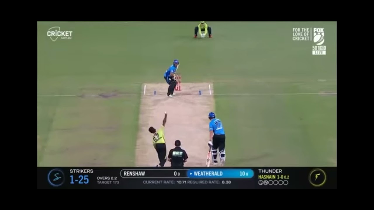 Mohammad hasnain takes 3 wickets in bbl