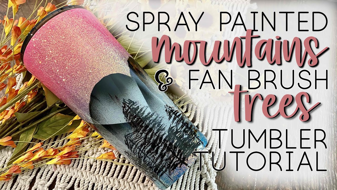 Mountain sunset tumbler tutorial l DAM Fancy Creations