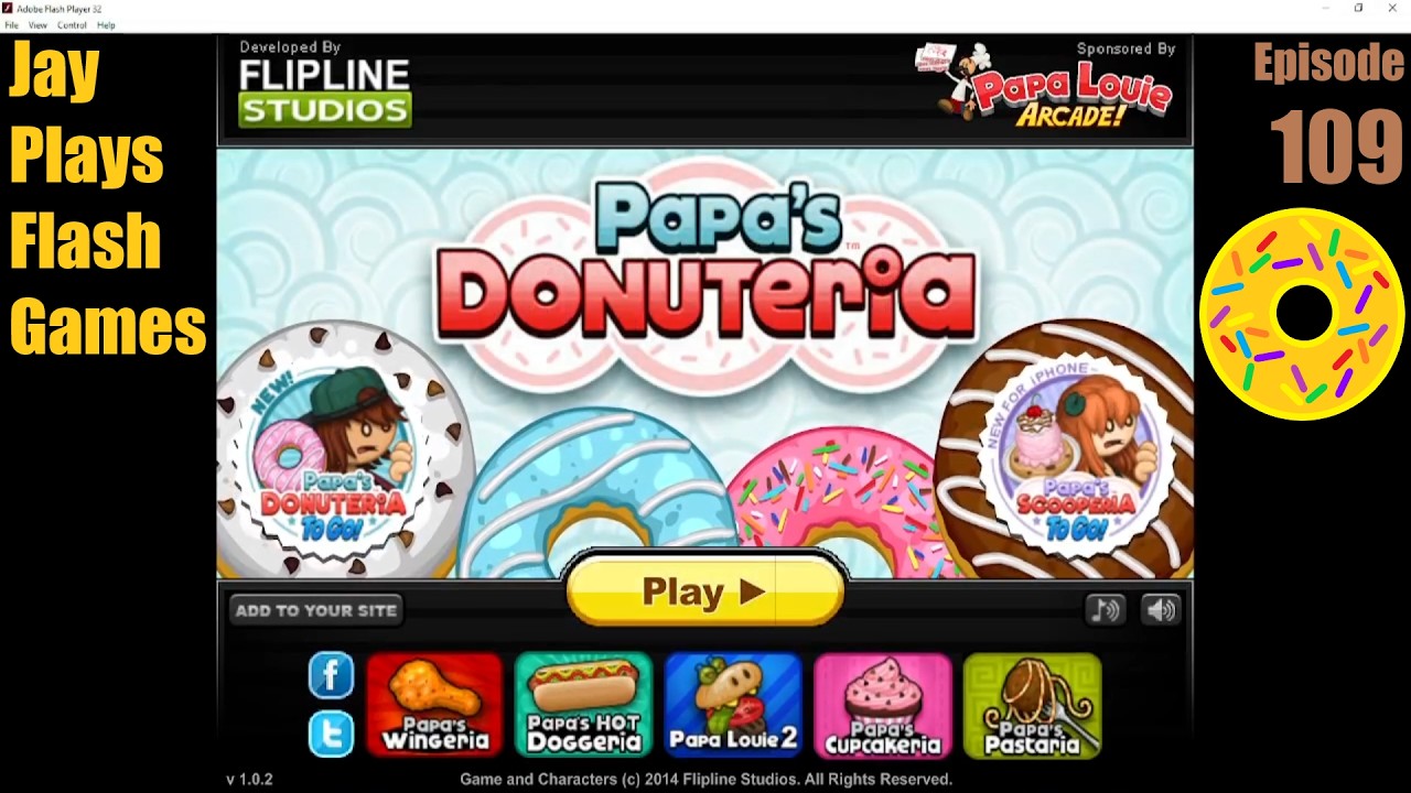 Jay Plays Flash Games | Episode 109 | Papa's Donuteria 🍩